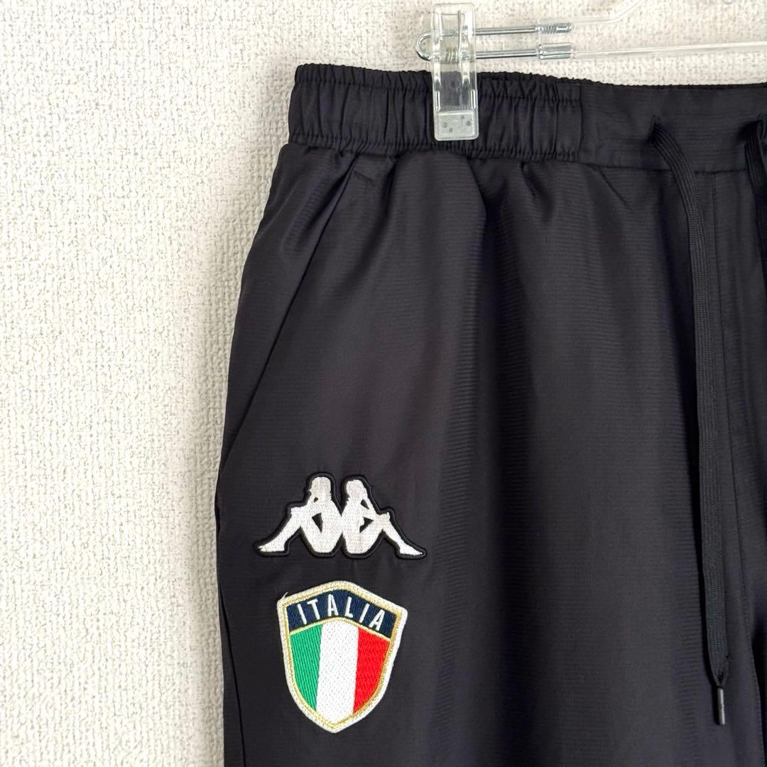 Kappa イタリア代表 ナイロンジャージ セットアップ 黒メンズ XO美良品