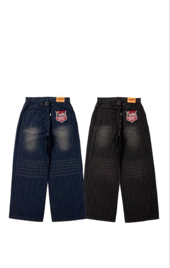 BADWAY Grunge stripe denim - メルカリ