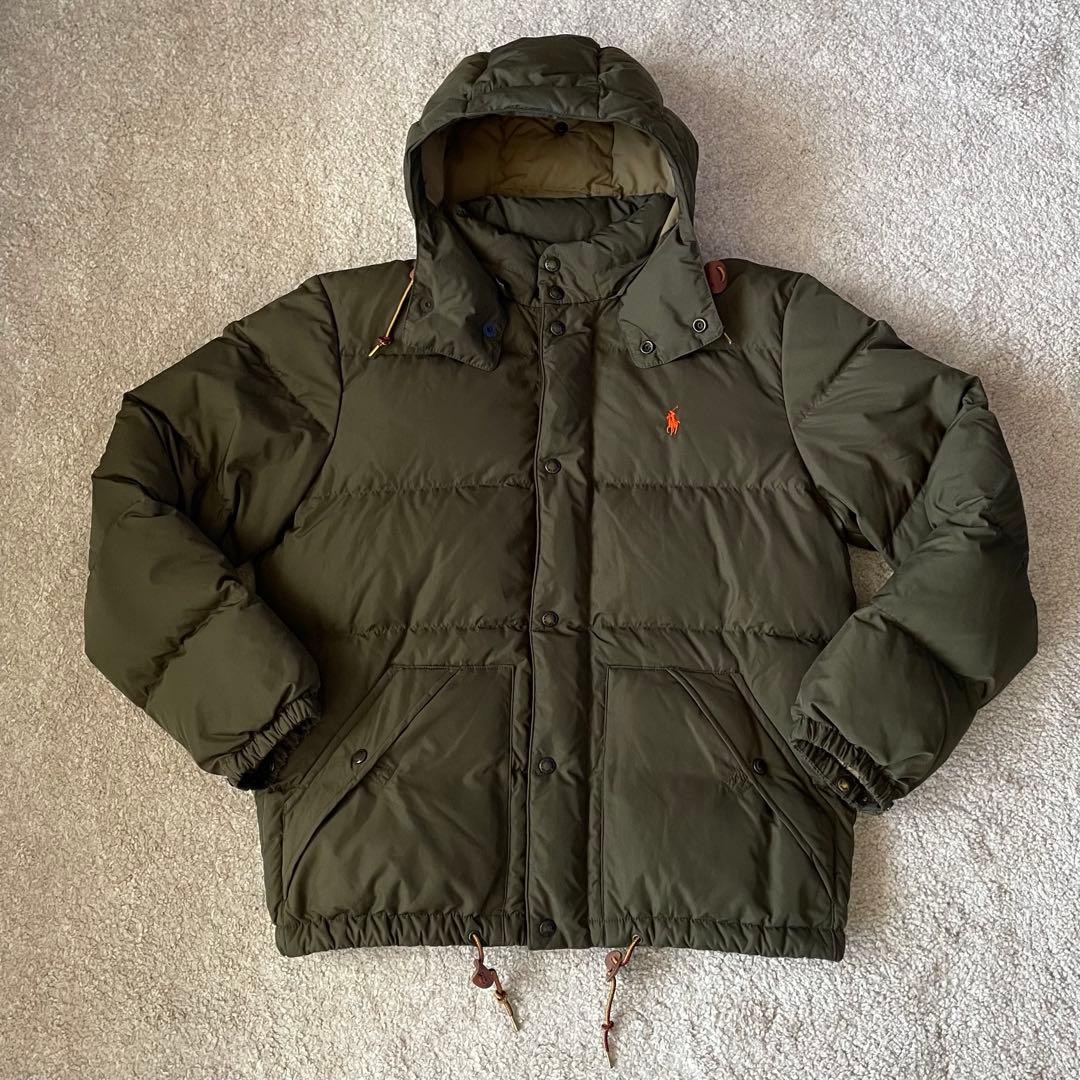 ベルギー様専用】ラルフローレン POLO ダウンジャケット カーキ 刺繍
