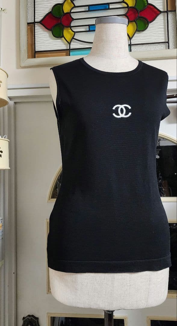 ★激レア★シャネル　CHANEL　ヴィンテージ　ココマーク　タンクトップ CHANEL シャネル ヴィンテージ タンクトップ ココマーク金具 40 - メルカリ
