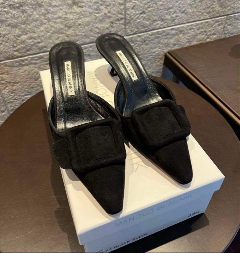 マノロブラニク　メイセール　ブラック 39サイズ MANOLO BLAHNIK/マノロ ブラニク通販 | MAYSALE 【送料無料】 | 三越