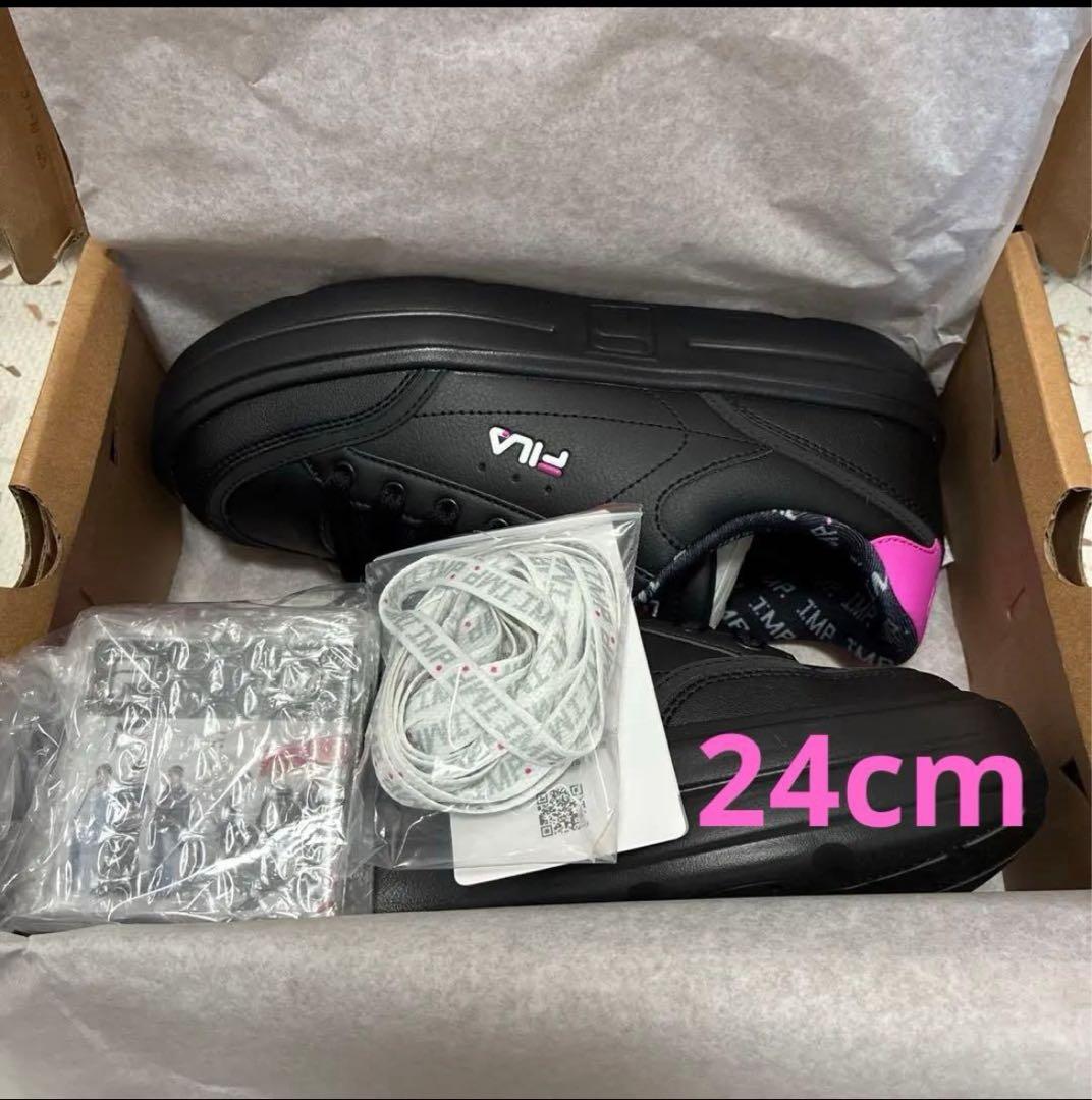 【キーホルダー付き】FILA×IMP.コラボ スニーカー　ブラック　24cm IMP. × FILA 待望のスペシャルコラボレーションコレクションを展開