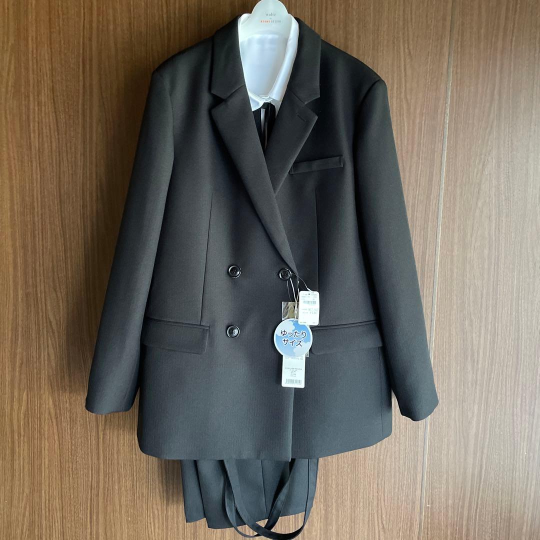 【1010ay】165B ゆったりサイズ　パンツスーツ卒服　ビームス 新品 ビームスデザイン 165 フォーマルスーツ 卒業式 卒服 女の子 女児