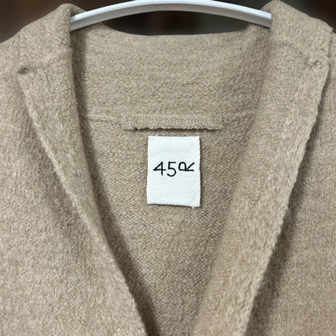 45R縮絨ニットのロングコート - メルカリ