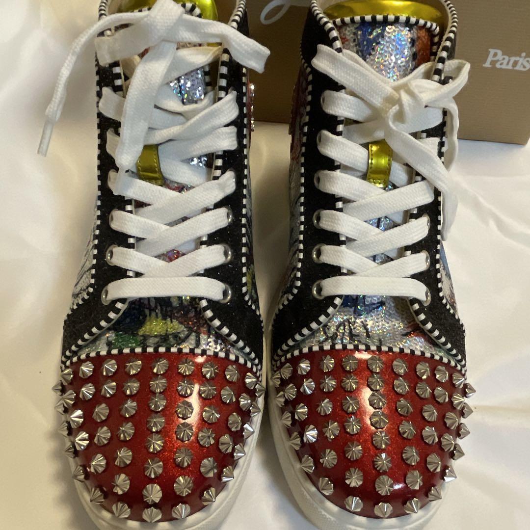 本物限定品 クリスチャンルブタン ハイカットスニーカー スタッズ