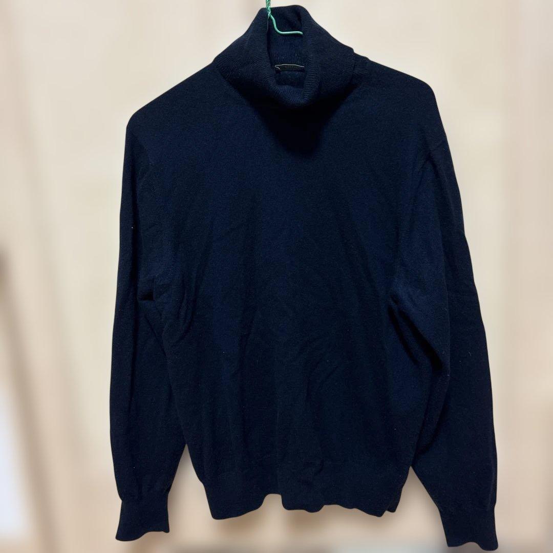 Cruciani カシミヤ タートルネックセーター ネイビー 48 クルチアーニ Cruciani (クルチアーニ) Silk Cashmere Turtle Neck Sweater (シルク