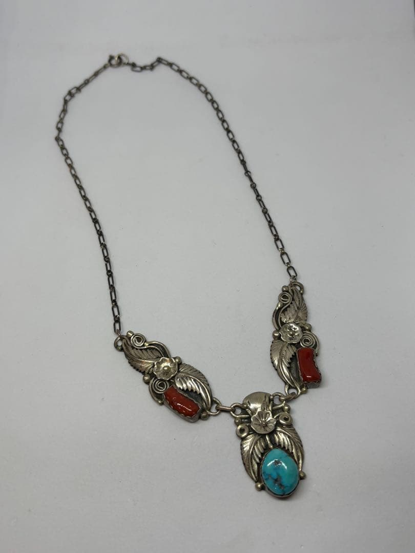 インディアンジュエリー STERLING Silver ターコイズ ネックレス ネックレス シルバー925 メンズ レディース ペンダント チェーン付