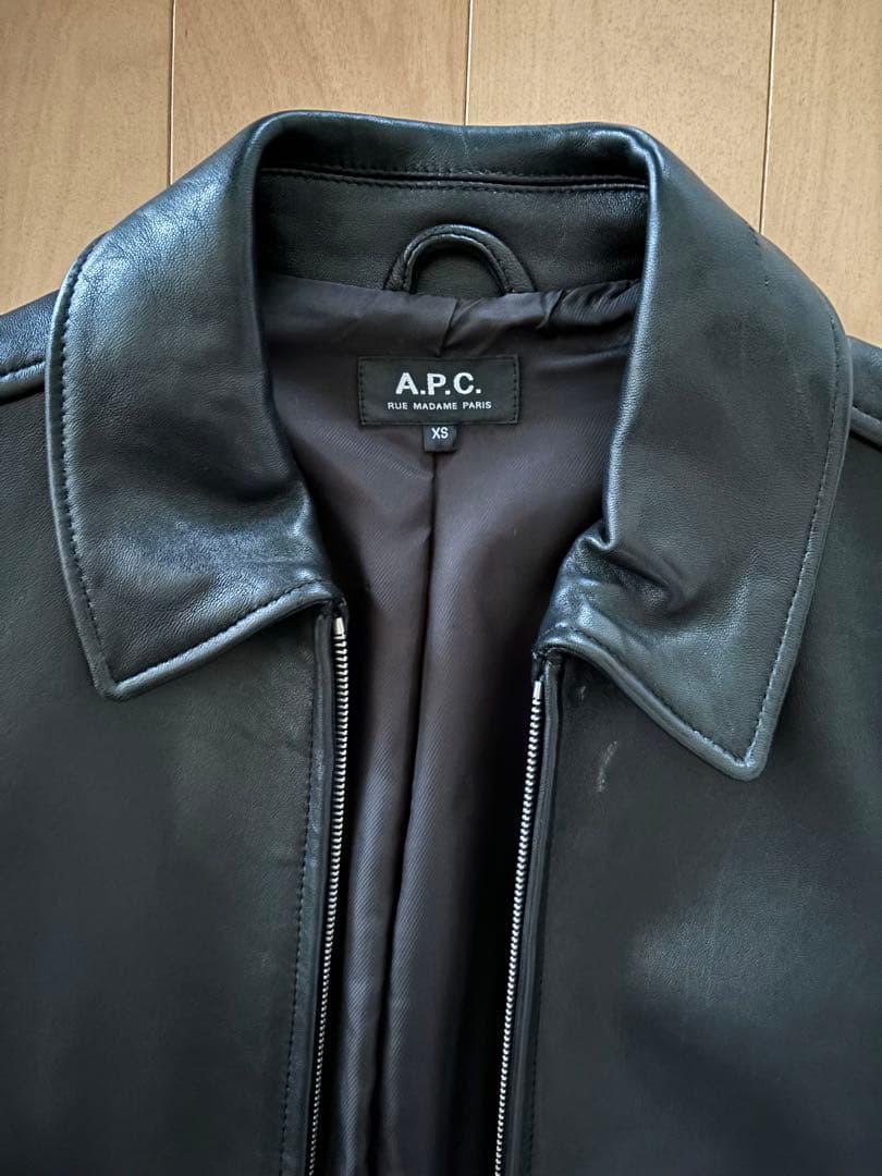 A.P.C. アーペーセー レザー ライダース ジャケット XS 傷有 - メルカリ