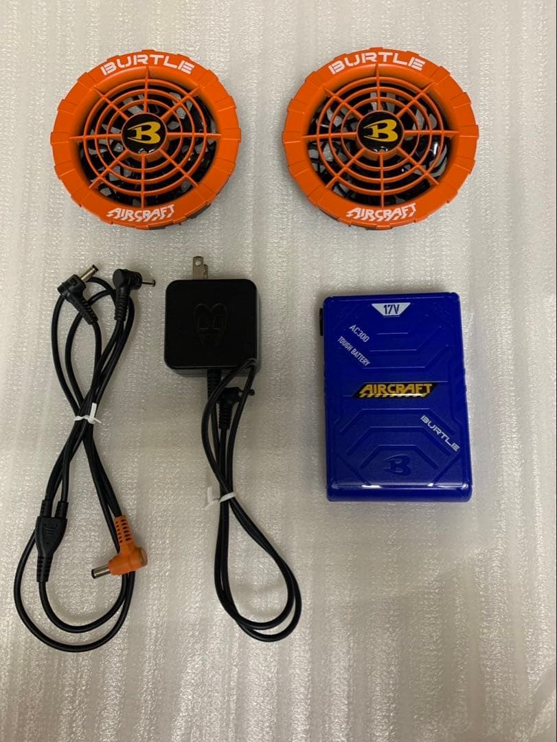17V空調服 バートル エアークラフトセット BURTLE 春夏用]バートル AC2034SET エアークラフト ハイバックファンベスト