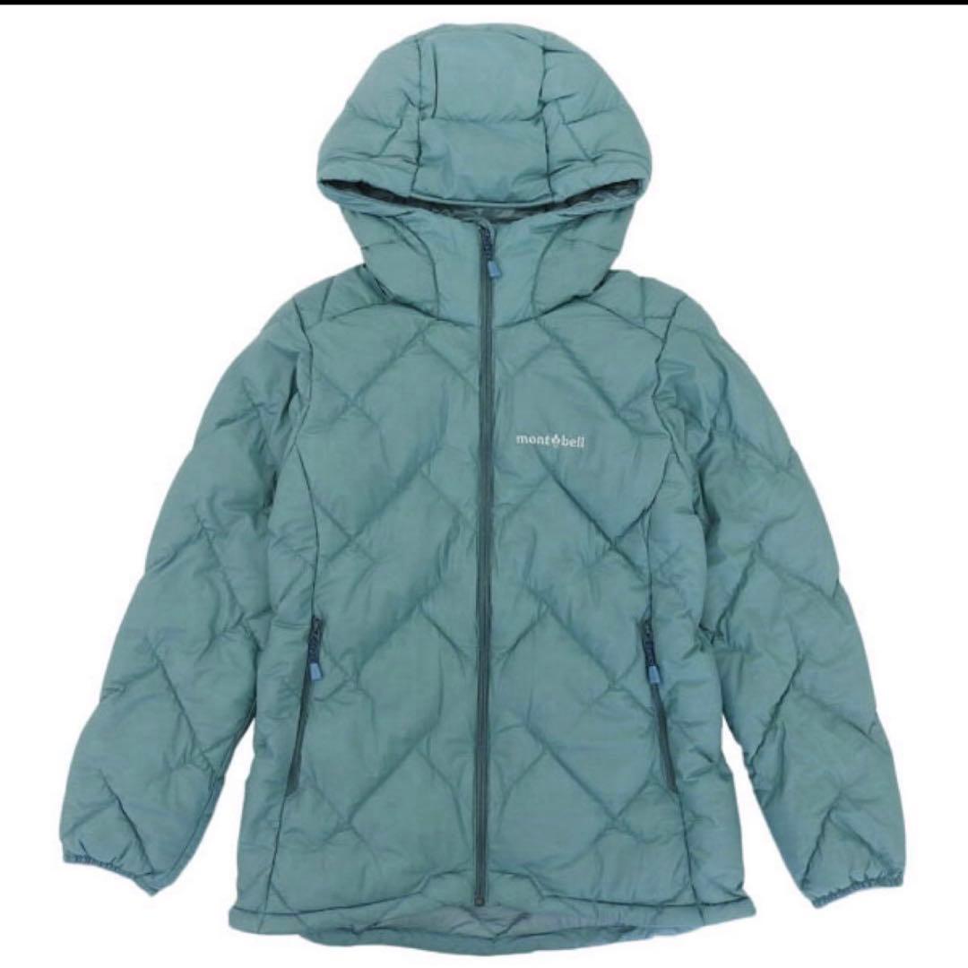 水色mont-bell ネージュダウンパーカ ドローコード付き L-R - メルカリ