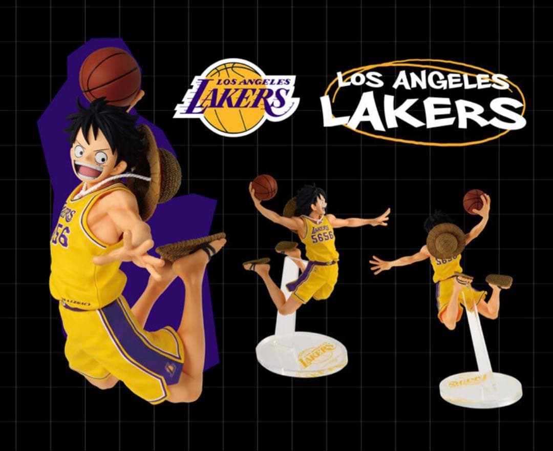 ワンピース × NBA ルフィ フィギュア 2種セット ベースショップ - メルカリ