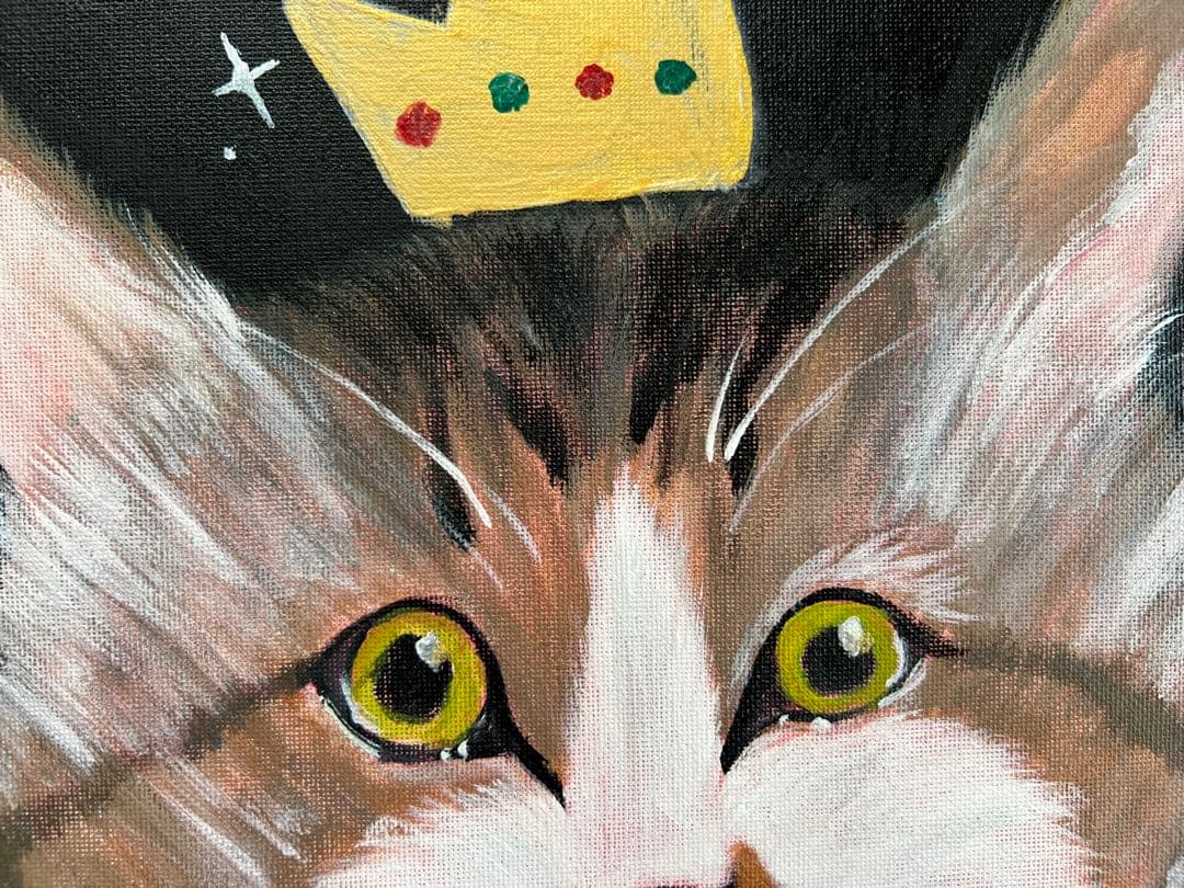 現代アート アクリル画 動物 22cm×27.3cm - メルカリ