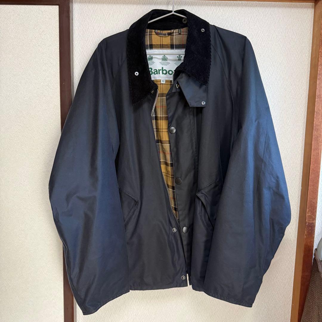 ほぼ新品　Barbour Transport トランスポート 42 ネイビー Barbour（バブアー） ブルゾン アウター 「TRANSPORT / トランスポート