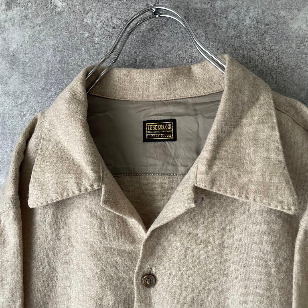 TENDERLOIN テンダーロイン オープンカラー シャツ ベージュ - メルカリ