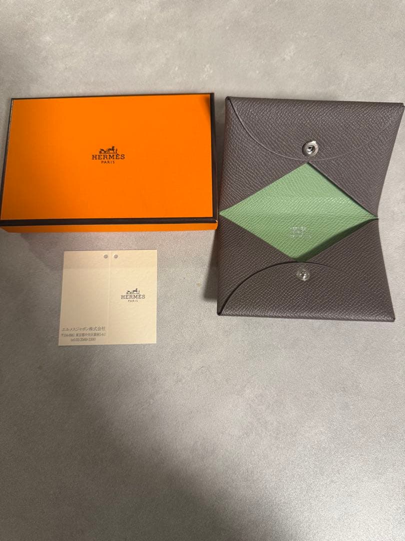 美品 エルメス カルヴィ バイカラー カードケース　名刺入れ 楽天市場】【10%OFF】 エルメス カードケース カルヴィ ヴェルソ