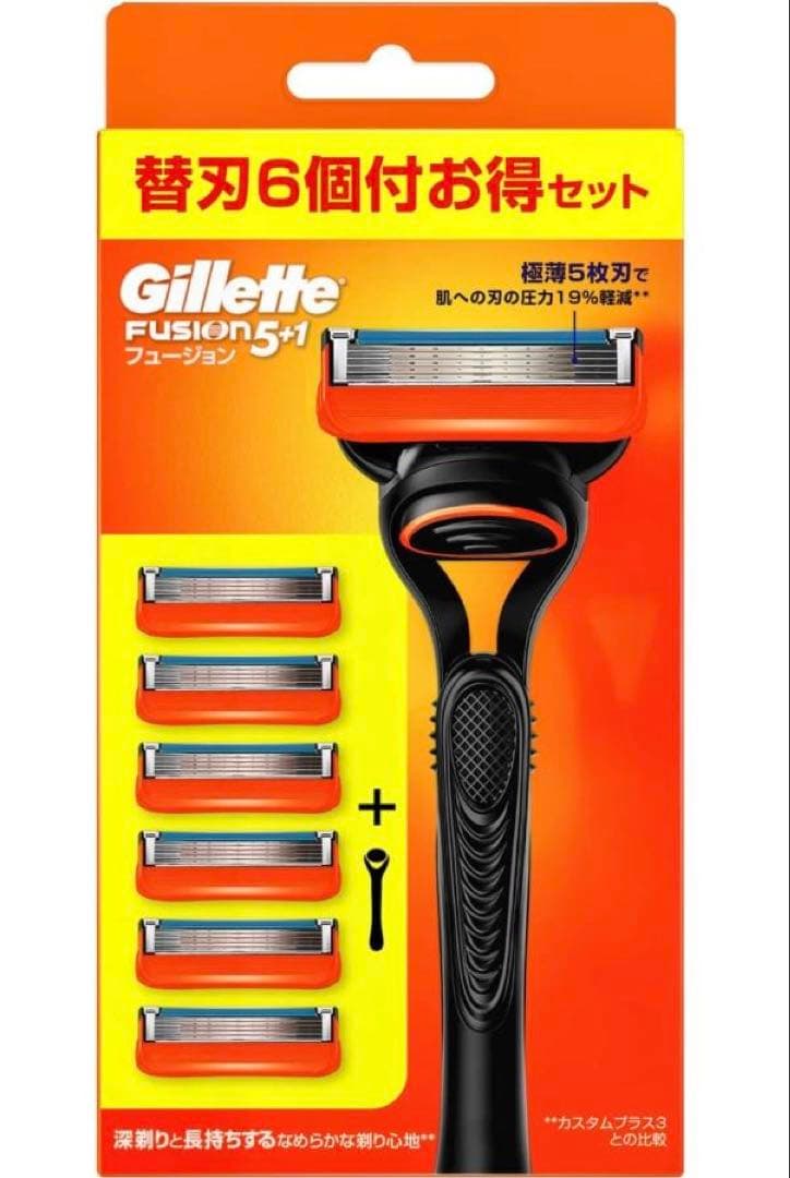 Gillette Fusion 5+1 本体＋替刃6個付お得セット - メルカリ
