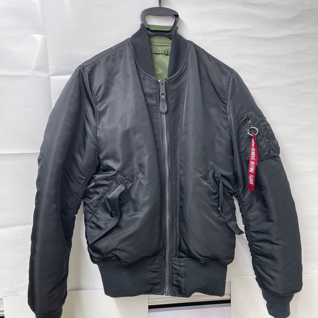 MA-1 ALPHA INDUSTRIES リバーシブル サイズM 黒/緑 - メルカリ