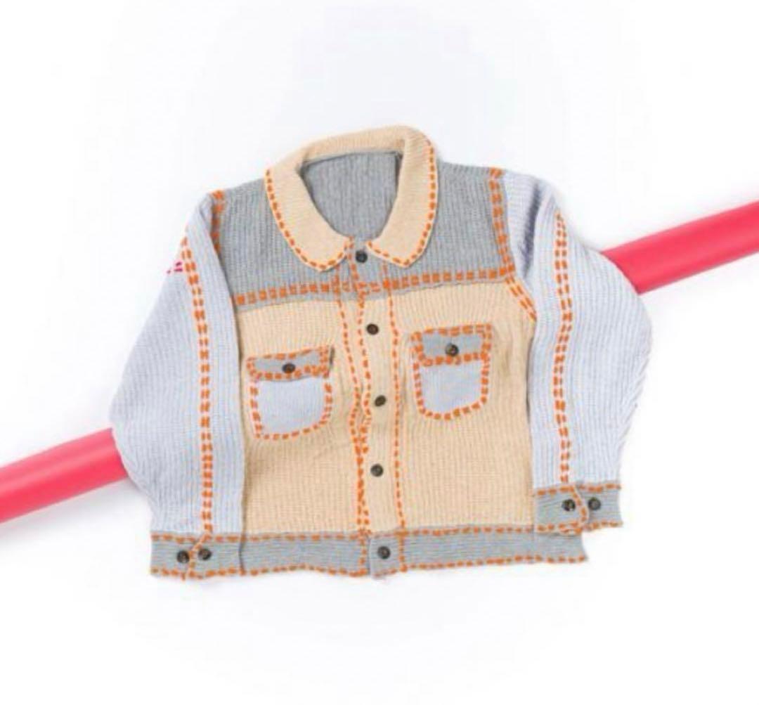 PHINGERIN PG1 マルチカラー ニットカーディガン　Sサイズ PHINGERIN（フィンガリン） カーディガン PHINGERIN PG1 KNIT メンズ