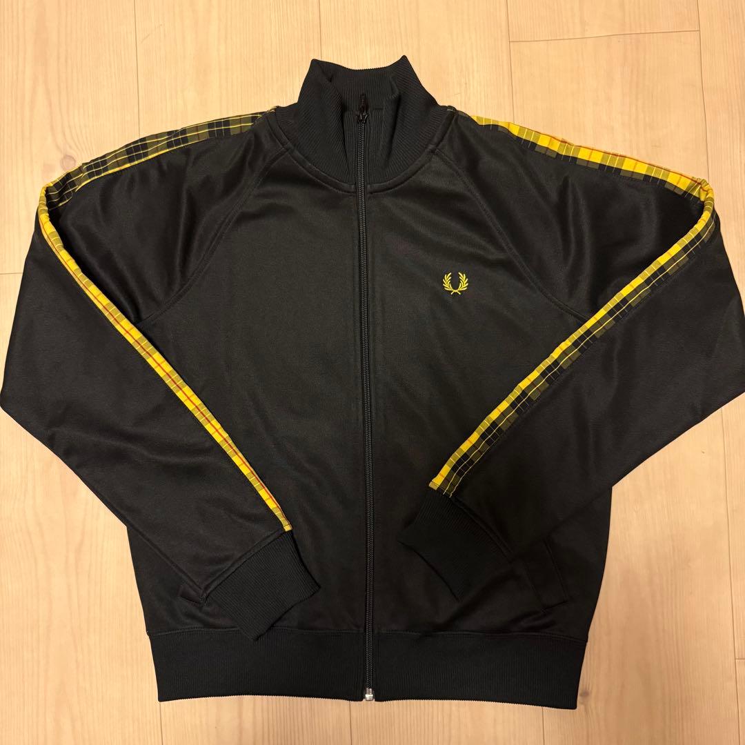 FRED PERRY 黄色 チェック ジャージ パーカー サイズ10 FRED PERRY（フレッドペリー） ジャージ Taped Track Jacket／フレッド