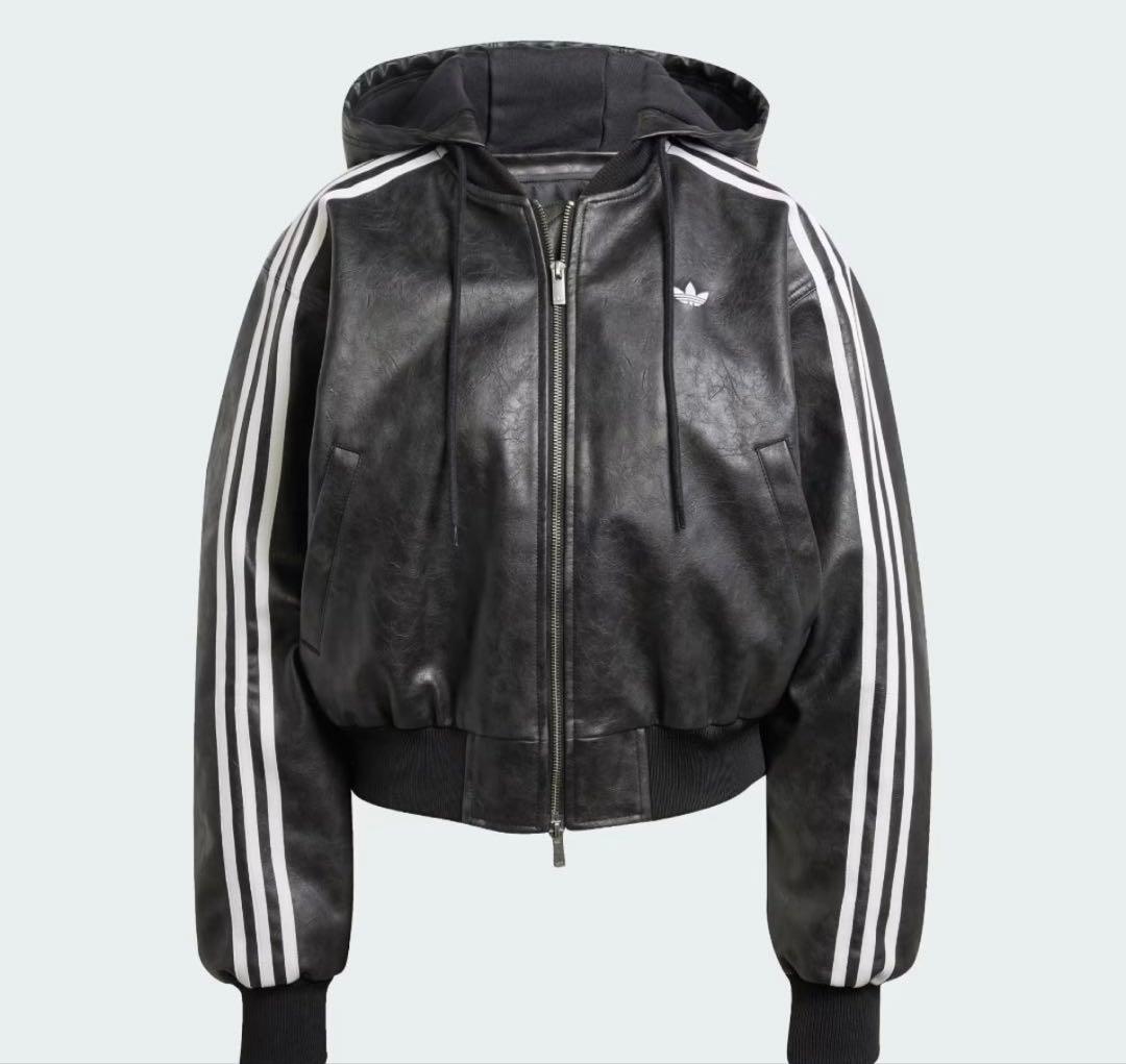 新品Sサイズ　adidas シーズン3 フェイクレザージャケットJX9225 アディダス Adilenium シーズン 3 ビンテージ フェイクレザー