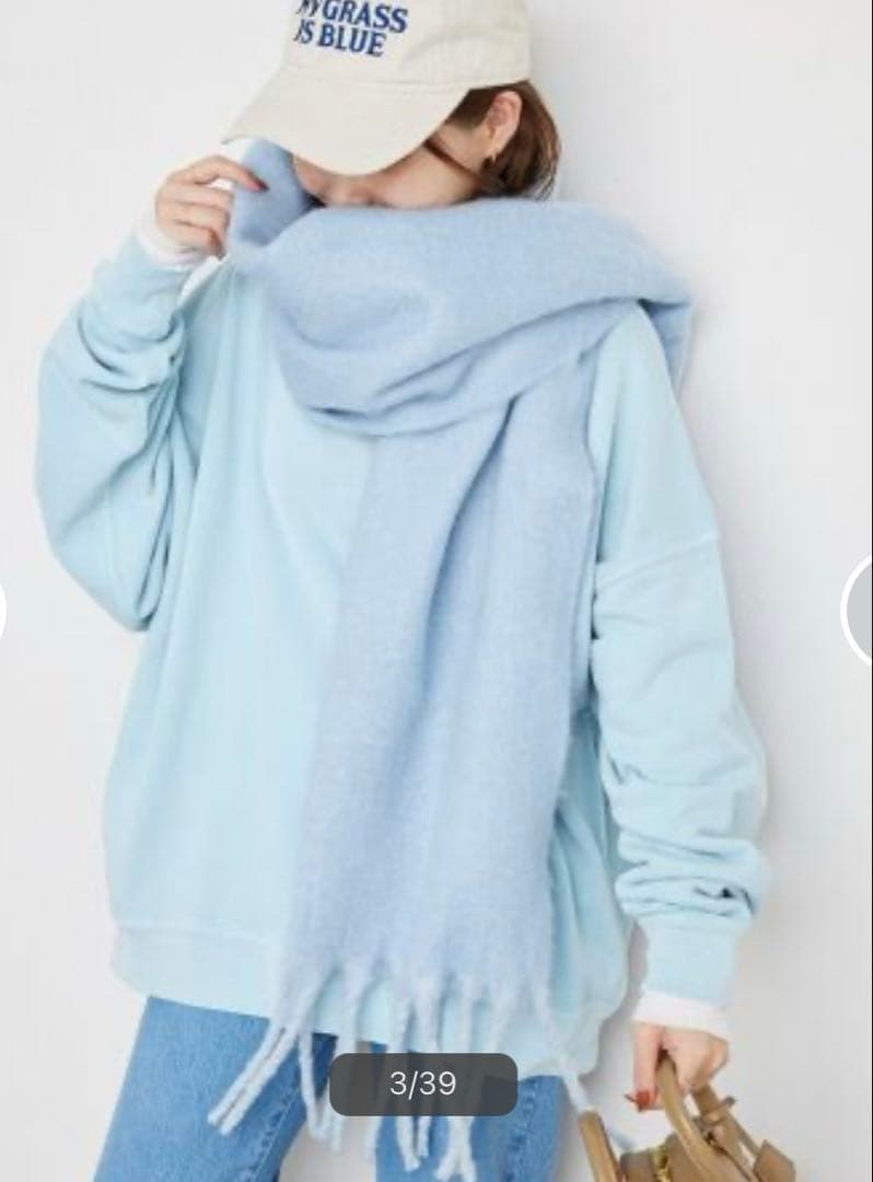 良品】SLOBE IENA☆ビックシルエットピグメント裏毛プルオーバー2024
