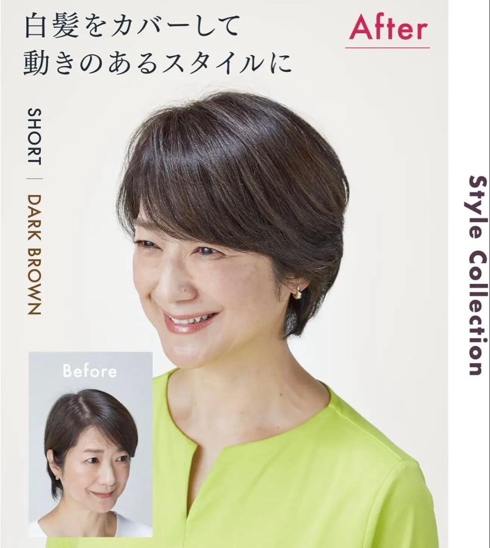 PESCA (ペスカ)ヘアメイト チャチャ 部分ウィッグ 白髪隠し特化型