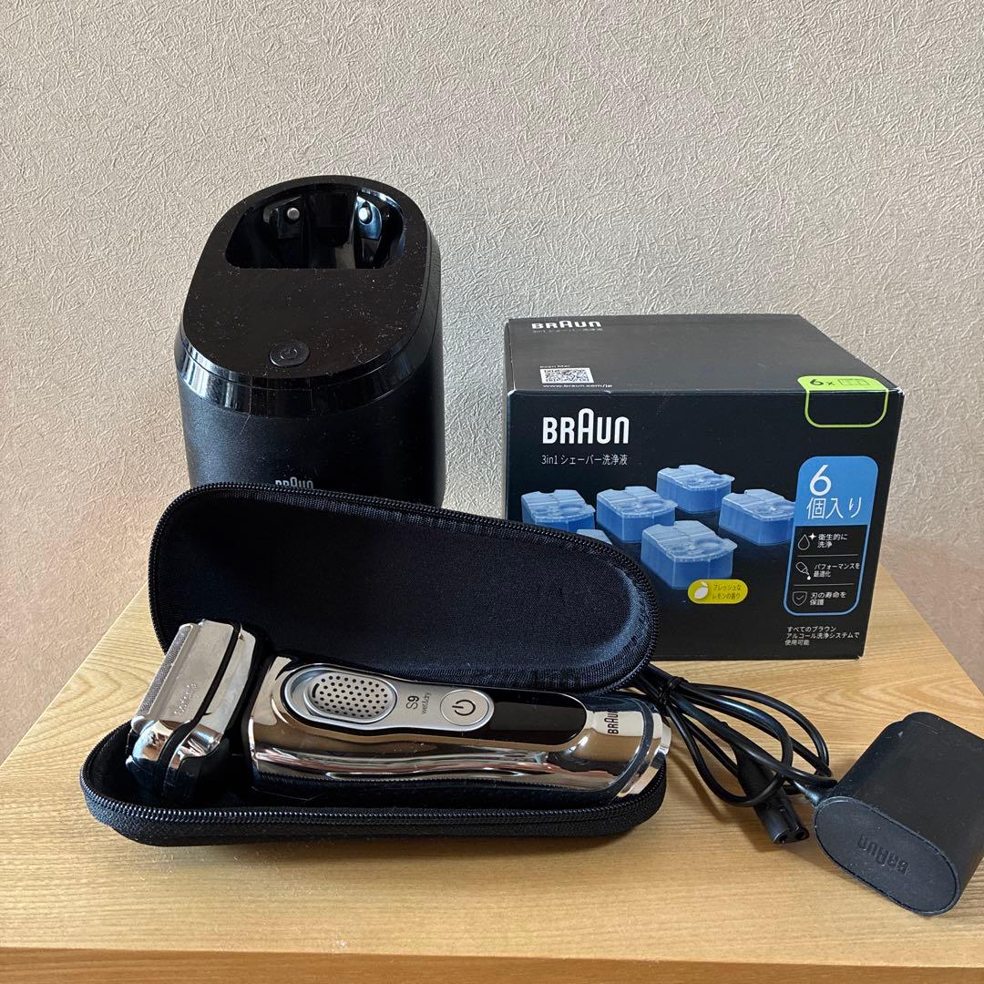 Braun シェーバーS9 wet&dry ➕洗浄液６個入り BRAUN（ブラウン） シェーバー 洗浄液 6個入 2個セット/ braun 洗浄