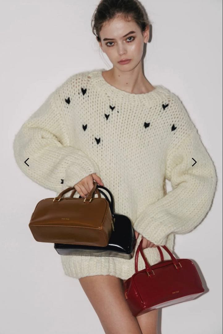 新品/即日発送Notting-Hill Heart Knit ivoryS - メルカリ