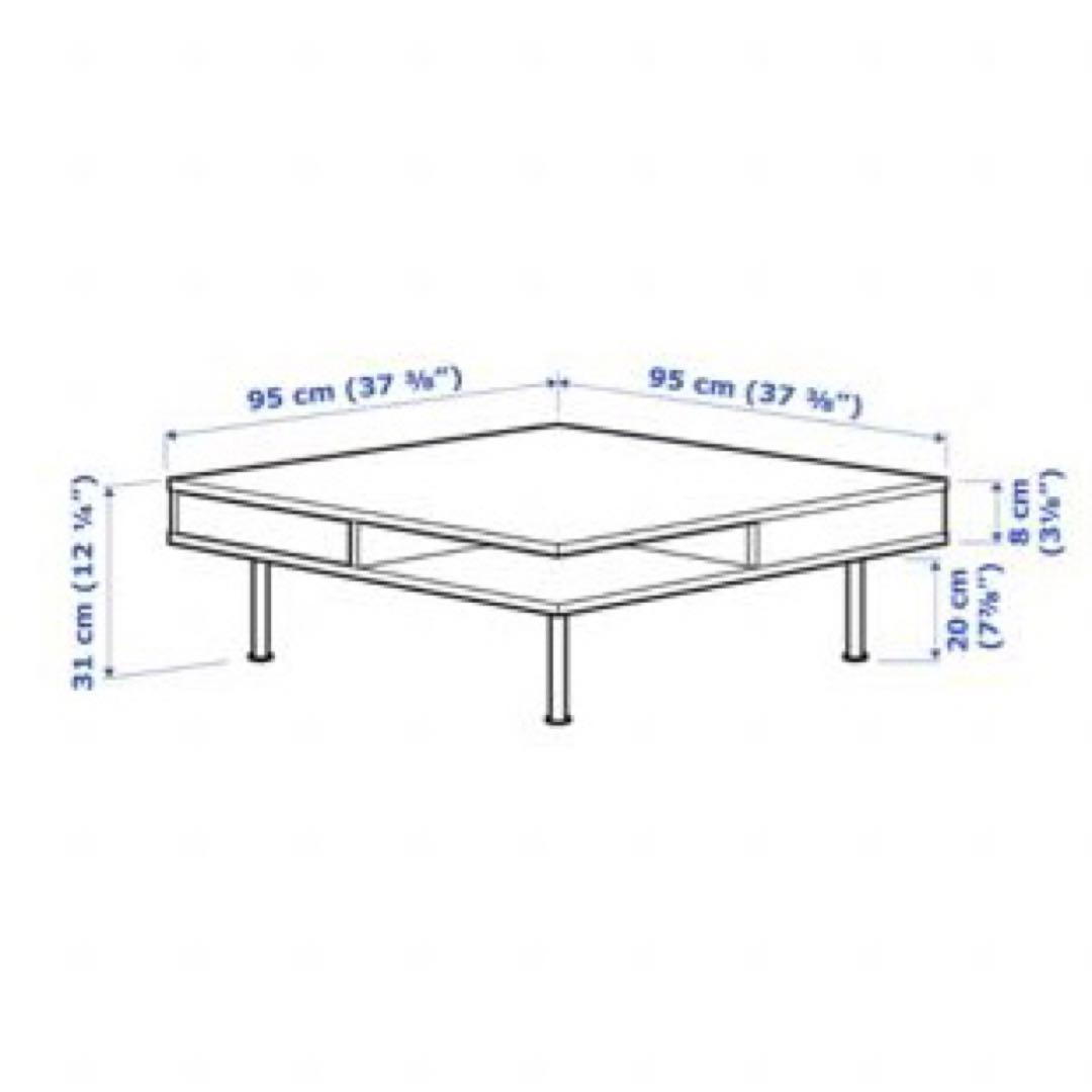 IKEA ローテーブル トフテリード 白 - メルカリ