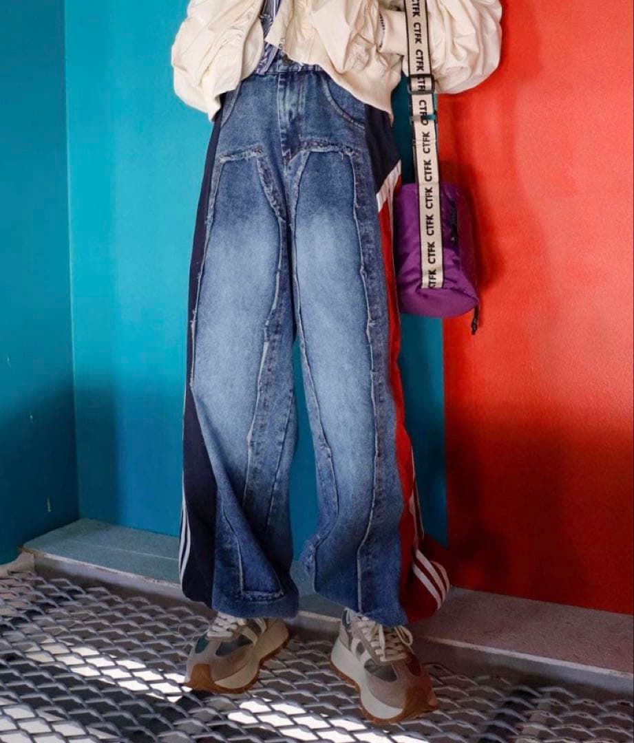 Three Four Time スリーフォータイム サイドスイッチデニムパンツ Amazon | [Three Four Time] [スリーフォータイム] サイドスイッチ