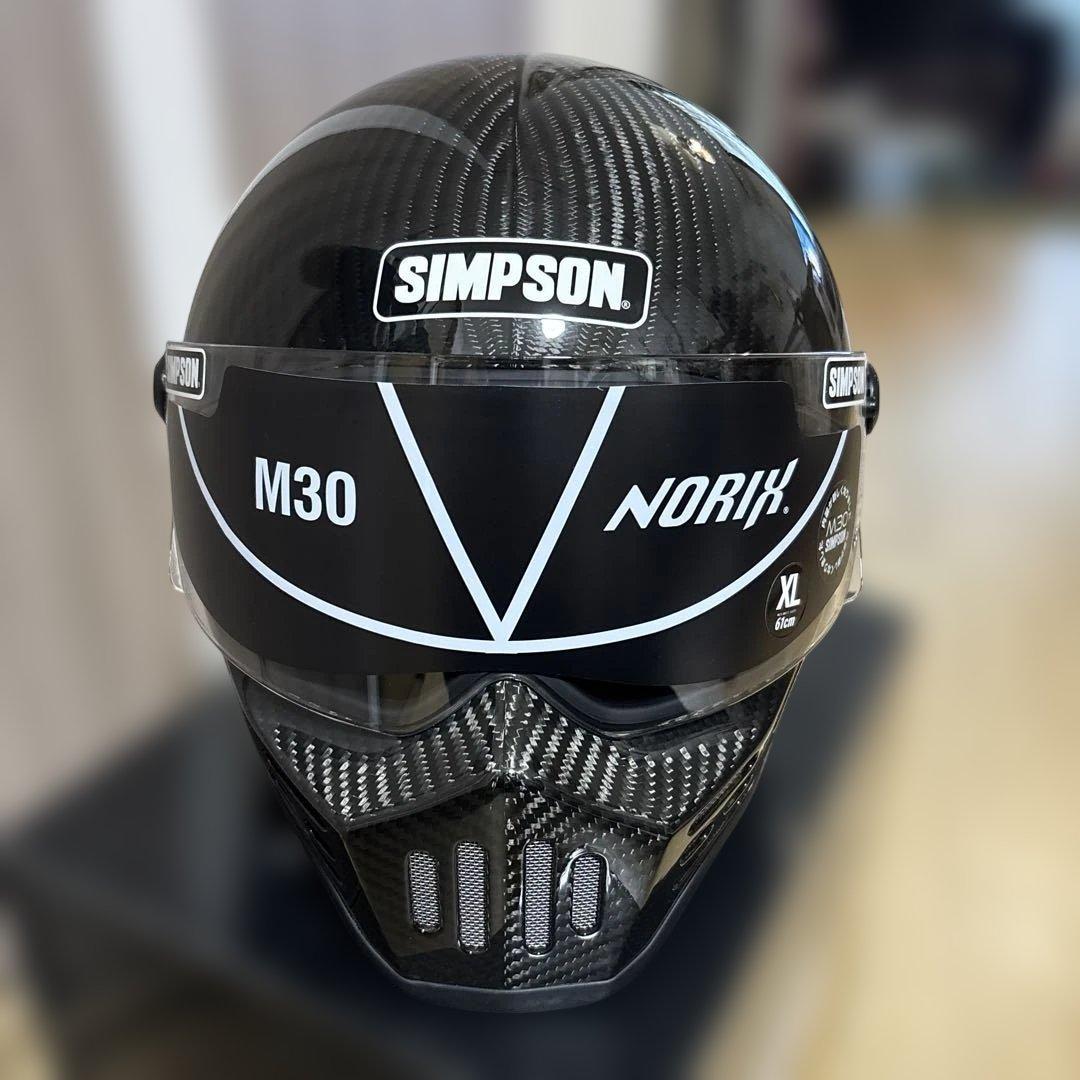 試着のみ　SIMPSON シンプソン　M30 カーボン　61cm SIMPSON M30 カーボン | SIMPSONヘルメット公認オンラインストア