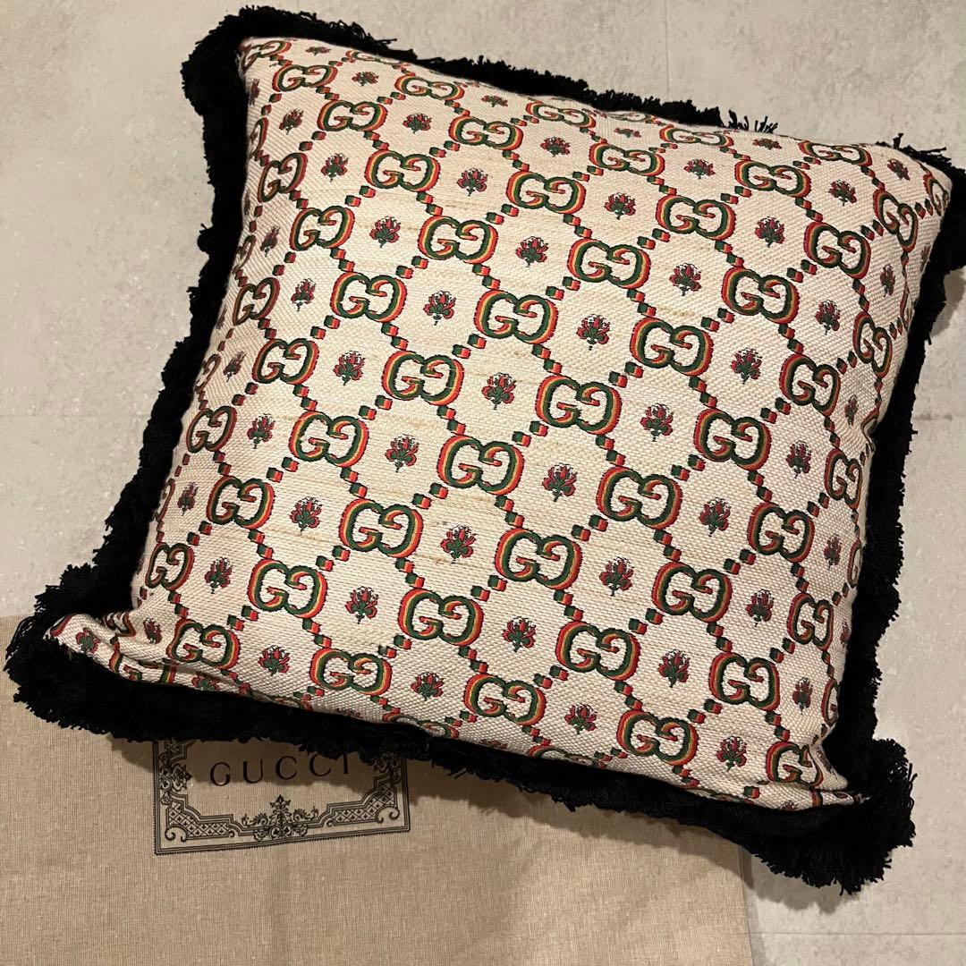 グッチ GG柄クッション 楽天市場】美品 GUCCI グッチ レッド ブラック ベルベット /GG