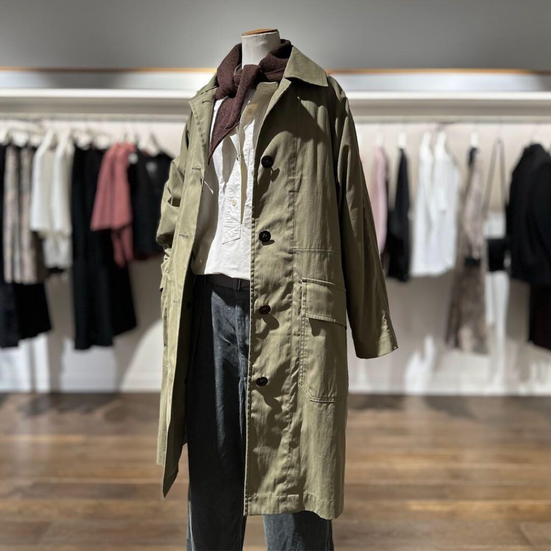 【24AW】MHL. WORN COTTON NYLON コート　ライナー付き WORN COTTON NYLON COAT | MARGARET HOWELL（マーガレット・ハウエル