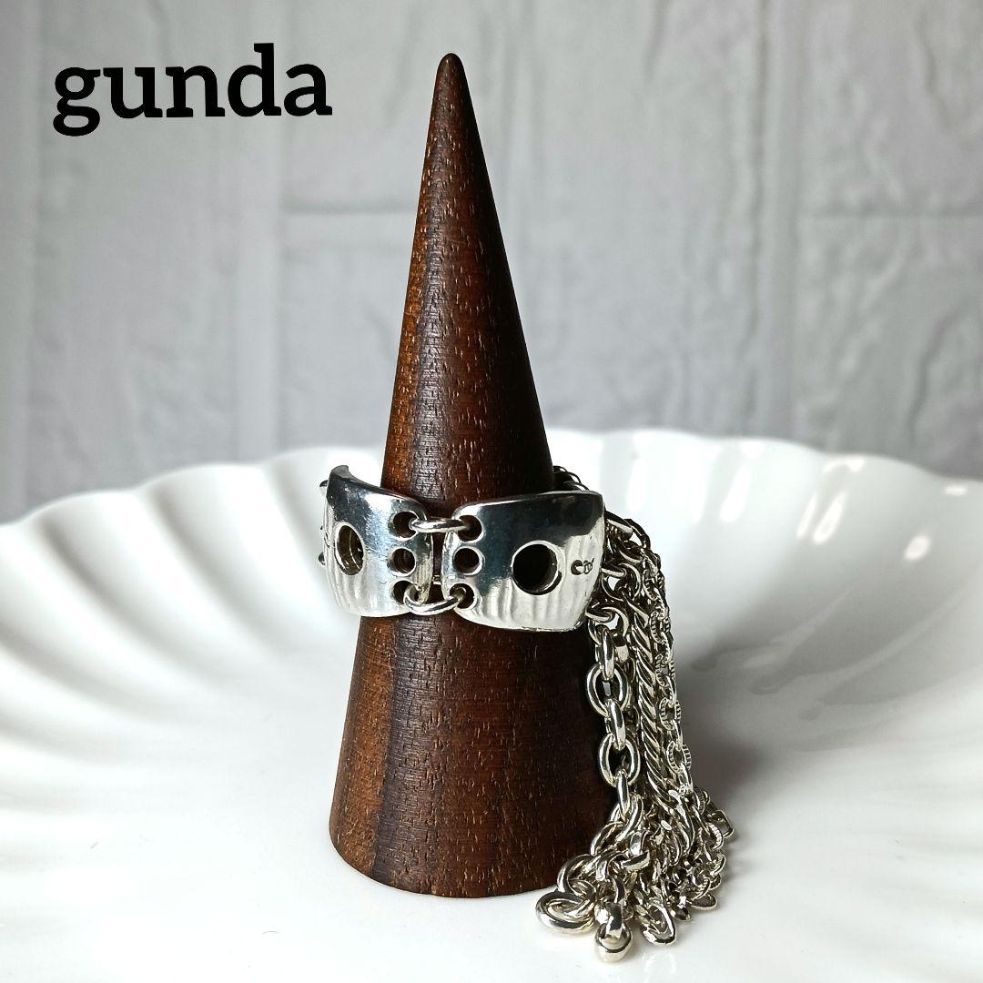 608 gunda ガンダ リング チェーンリング シルバー 保存袋付き gunda [ガンダ] KEPLER FRINGE RING＜ケプラーフリンジリング＞ シルバー