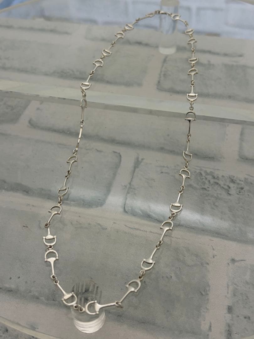 美品　ヴィンテージ　アメリカンシルバー　ホースビット　ネックレス　52cm ツイスト ホースシュー 喜平 チェーン ネックレス 52cm[品番