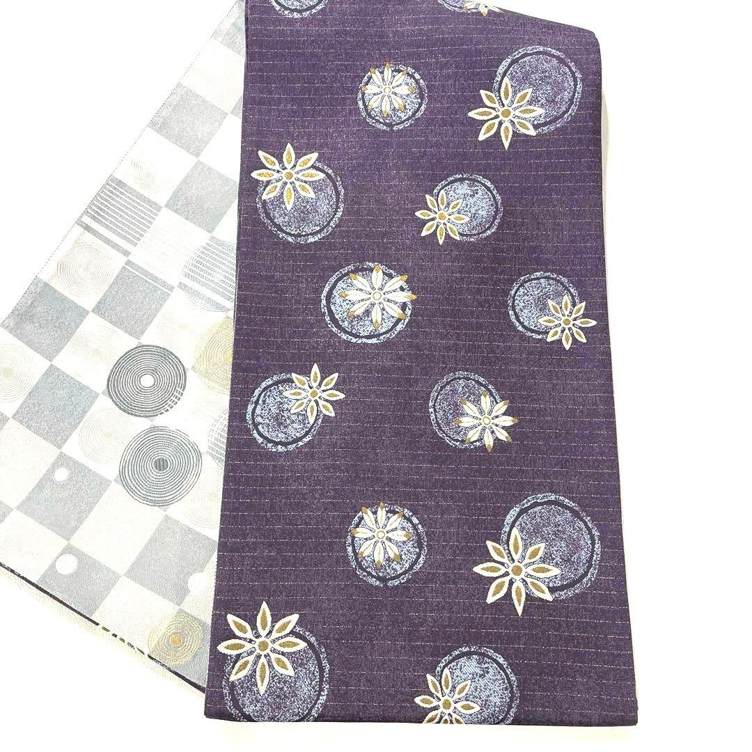 帯6524 ○高級 正絹 両面全通 リバーシブル 袋帯 - メルカリ