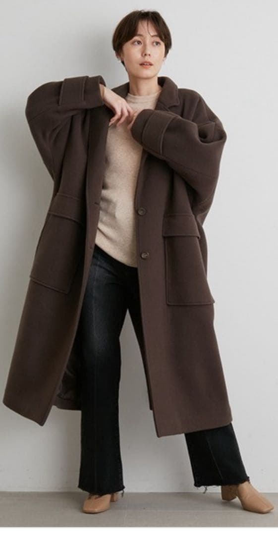 【emmi atelier】リサイクルウールロングコート emmi（エミ）の「【emmi atelier】リサイクルウールロングコート