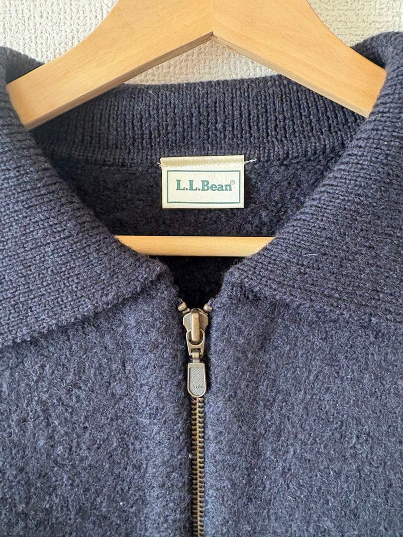 L.L.Bean ネイビー ニットカーディガン