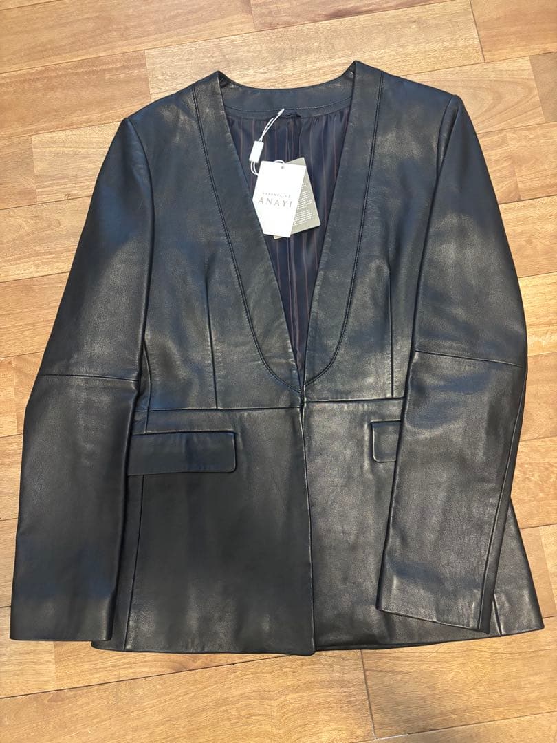 ANAYI ラムレザージャケット 38 ANAYI（アナイ） レザージャケット ライダース ラムレザーファスナー