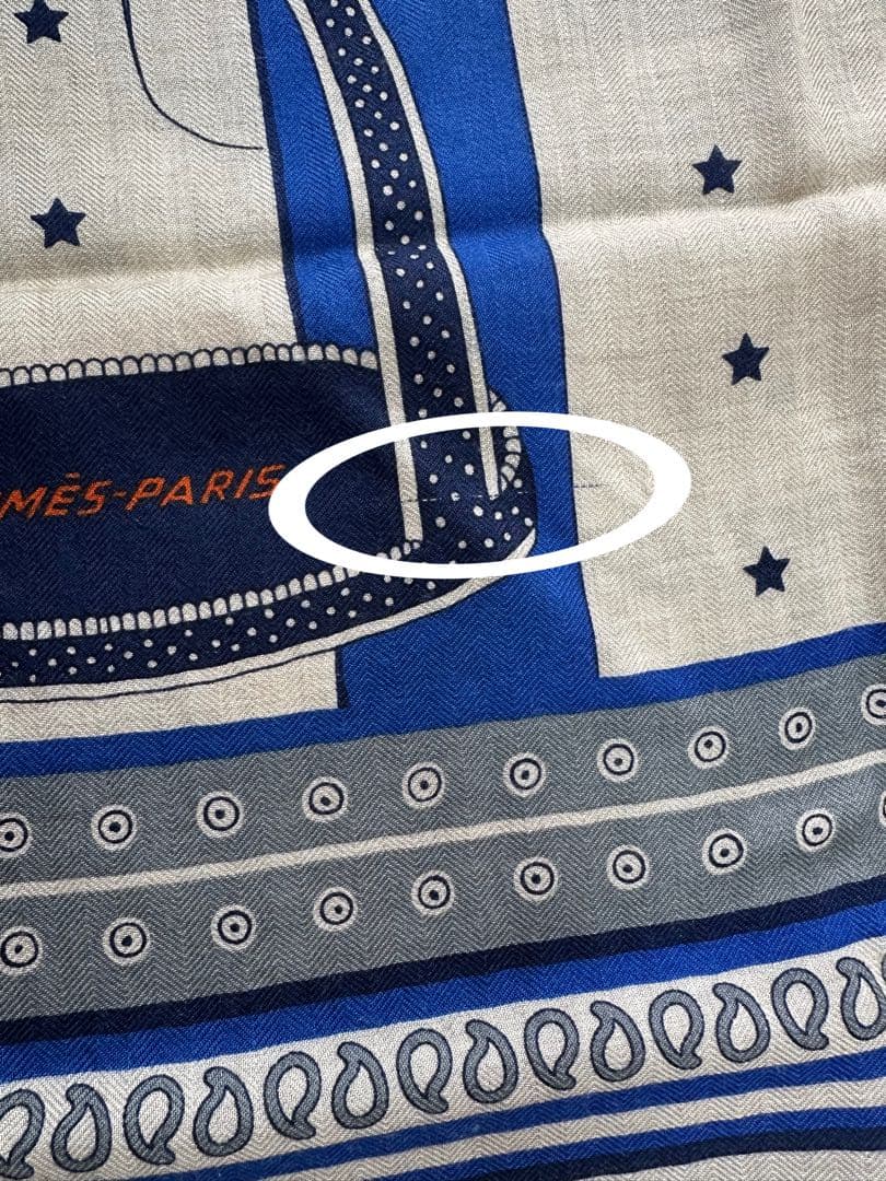 HERMÈS】エルメスカシシル 140《高官の鞍 バンダナ》カシミヤシルク