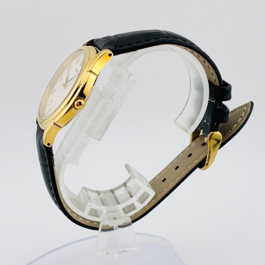 美品/電池交換済】SEIKO 腕時計 新品ベルト クォーツ ゴールド