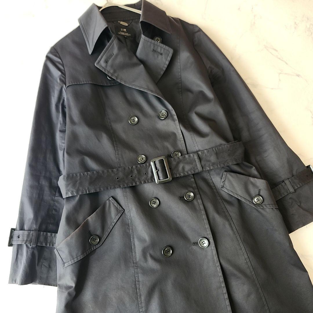 23区 大きいサイズ48 ダブルブレスト トレンチコート 黒 - メルカリ