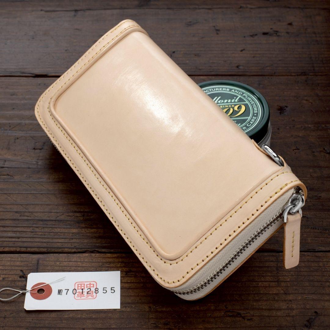 メンズ 本革 フルレザー 長財布 ラウンドファスナー 生成り ハンドメイド メンズ 本革 フルレザー 長財布 ラウンドファスナー 生成り ハンドメイド