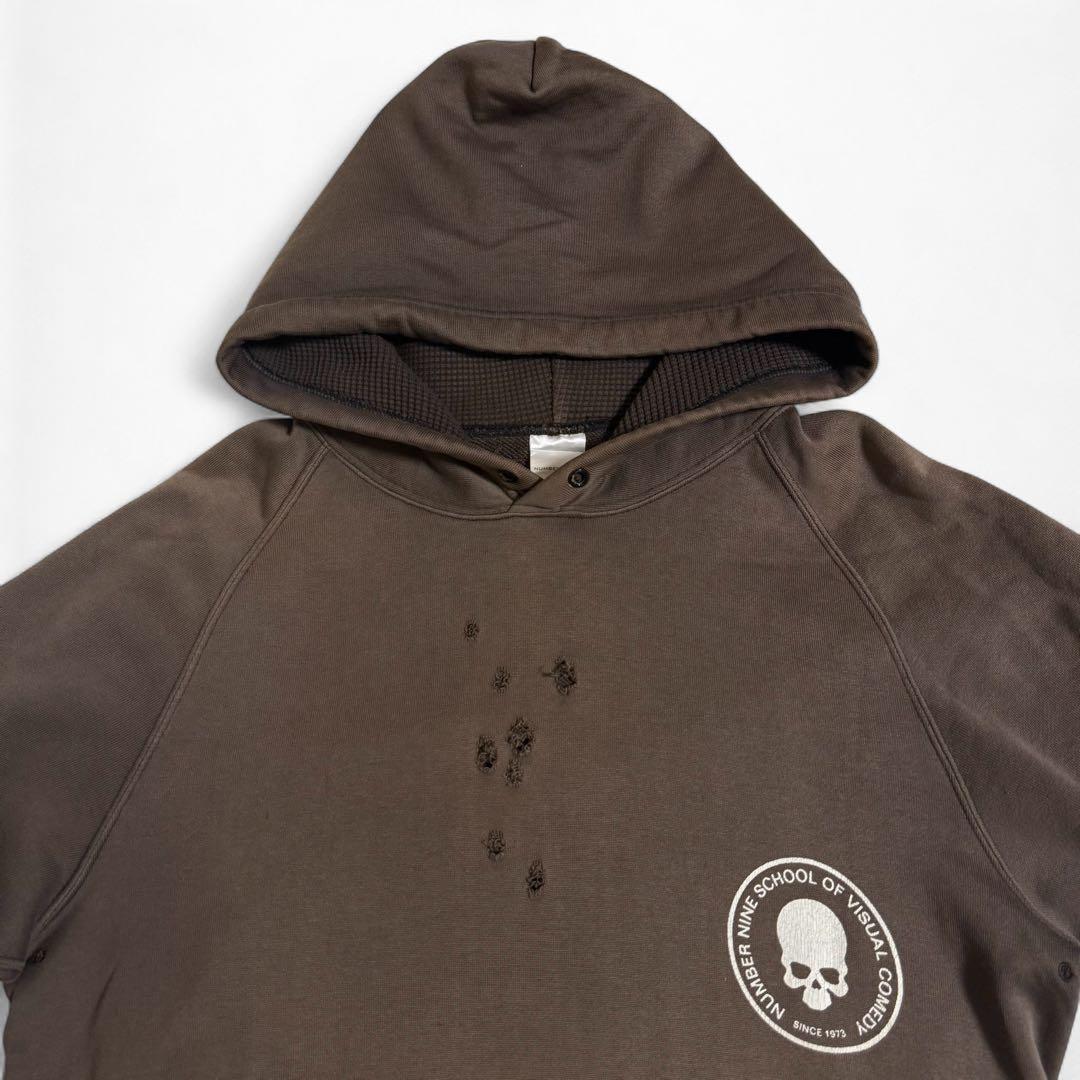 01SS 初期 NUMBER NINE 弾痕 スカル ドクロ パーカー 3 - メルカリ