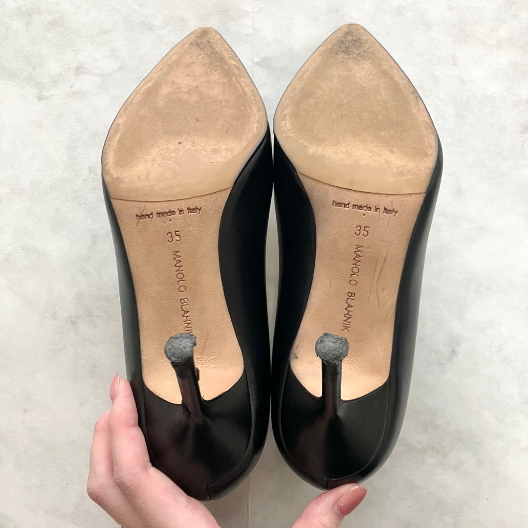 マノロブラニク バレンナ 35 22.5cm ハイヒール パンプス 黒 ブラック