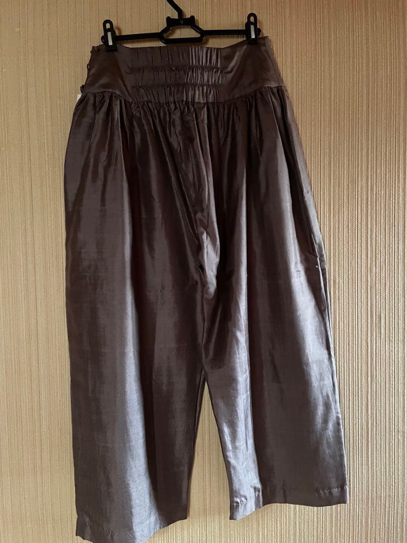 BUNON Wide Belt Pants　新品 BUNON Khadi silk wide belt pants - poooL (online shop)