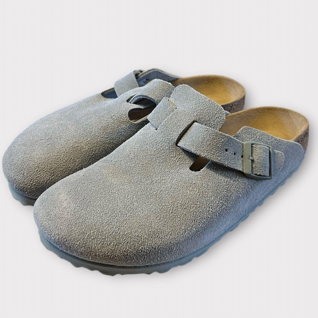 misa様【極美品】BIRKENSTOCK Boston グレー　スエード ビルケンシュトック BIRKENSTOCK Boston / ボストン スエードレザー