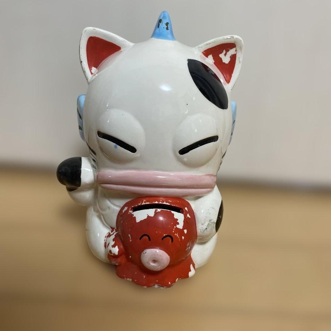 はんぎょどん 忍者もんじゃ貯金箱 招き猫 まねきバンク サンリオ昭和レトロ 未使用 サンリオ ハンギョドン コインバンク 陶器製 貯金箱 参考買取