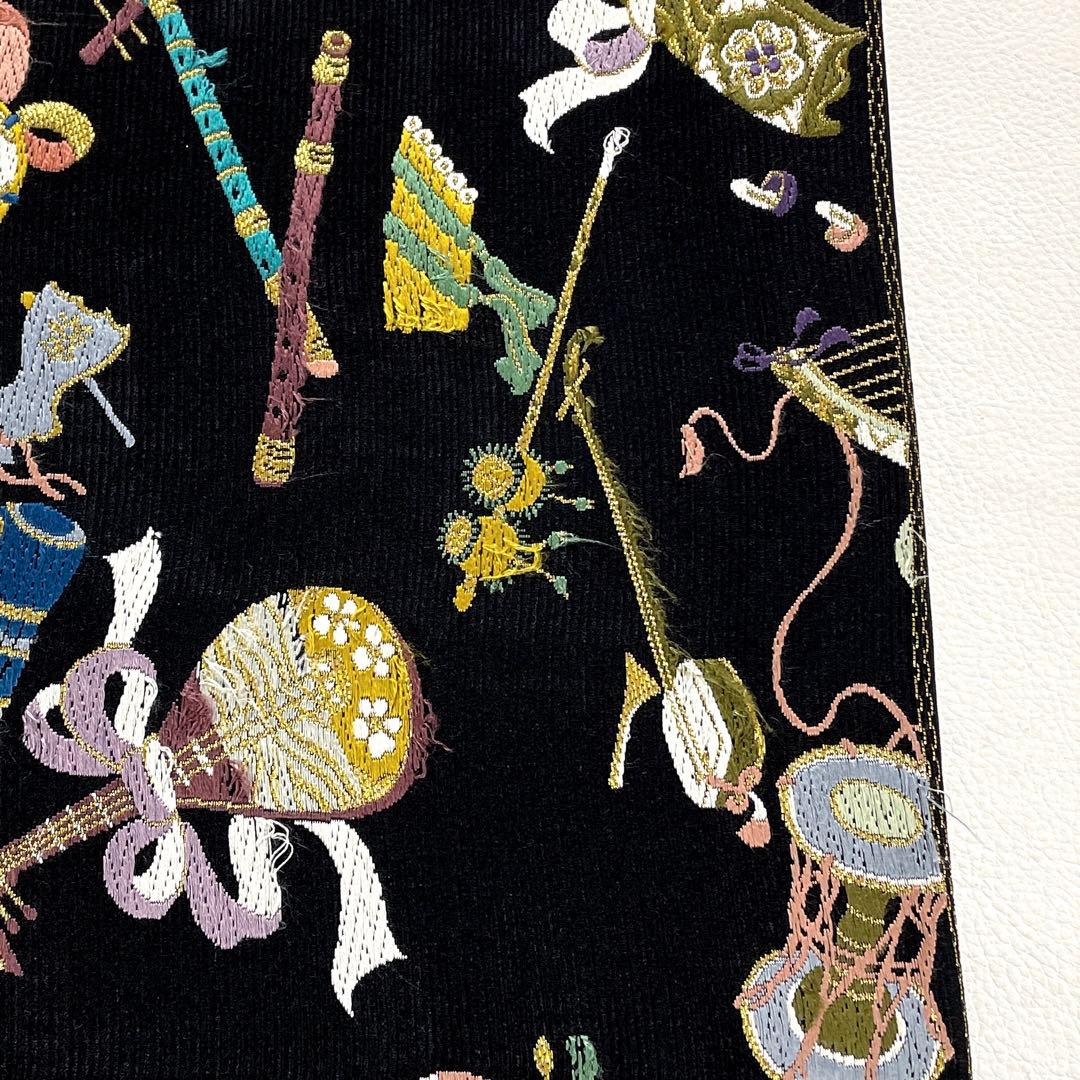 帯5956 ○山下織物謹製 高級 正絹 雅楽器集め 六通 袋帯 - メルカリ