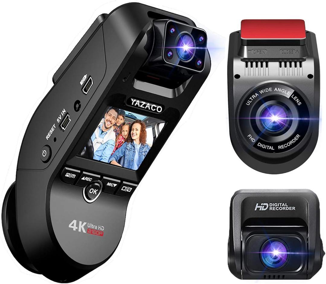 【高画質4K＋3カメラ】YAZACO P3 Pro 360°ドライブレコーダー 前後と室内をカバー。3カメラ式ドライブレコーダーYAZACO「P3 pro」が